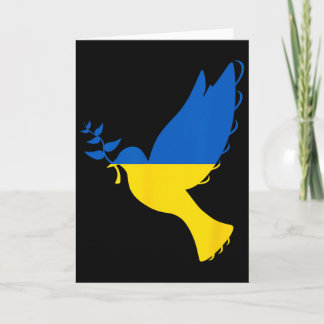Peace In Ukraine Dove. Stand With Ukraine. Support Card