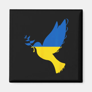 Peace In Ukraine Dove. Stand With Ukraine. Support Magnet
