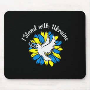 Peace In Ukraine Dove Sunflower Ukraine Mouse Pad