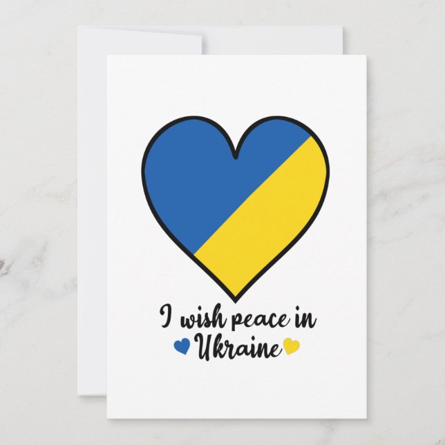 peace in ukraine heart save the date (Front)