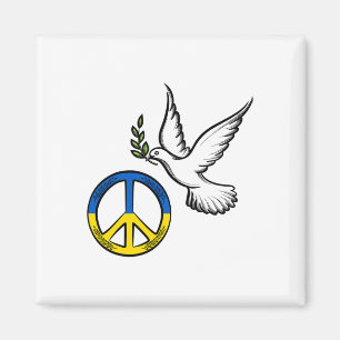 Peace In Ukraine I Stand With Ukraine Ukraine Dove Magnet