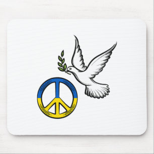 Peace In Ukraine I Stand With Ukraine Ukraine Dove Mouse Pad