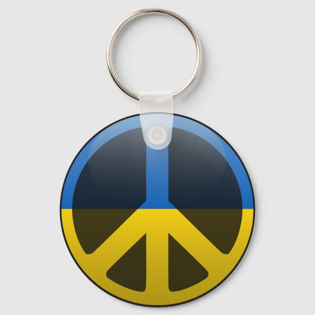 Peace in Ukraine Key Ring (Front)