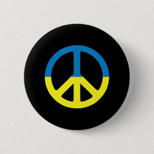 Peace in Ukraine Stand with Ukraine Support for Uk 6 Cm Round Badge