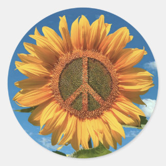 Peace in Ukraine Sunflower Sticker