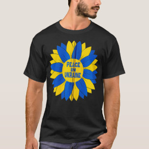 Peace in Ukraine Sunflower Tshirt for Women Ukrain