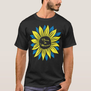 Peace in Ukraine Sunflower Tshirt for Women Ukrain