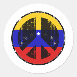 Peace In Venezuela Classic Round Sticker