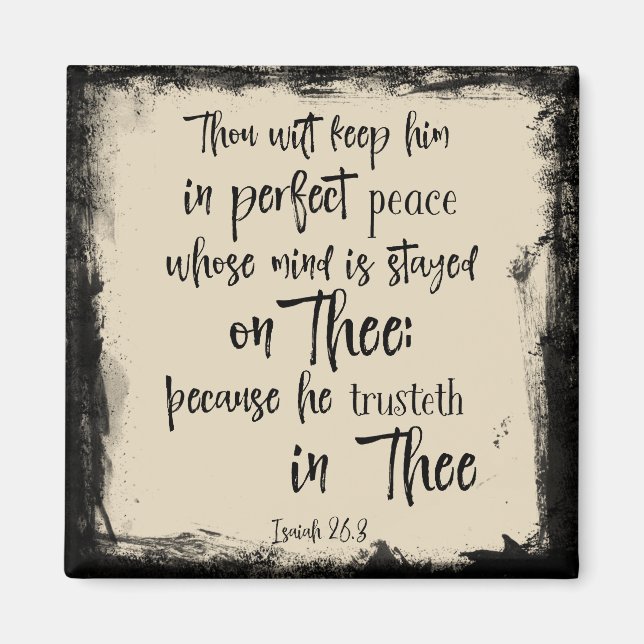 Peace in Waiting Isaiah Bible Verse Magnet (Front)