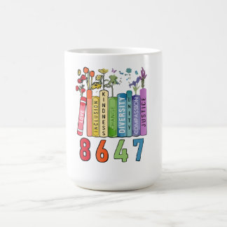 PEACE, INCLUSION, KINDNESS, CHANGE, DIVERSITY, UNI COFFEE MUG