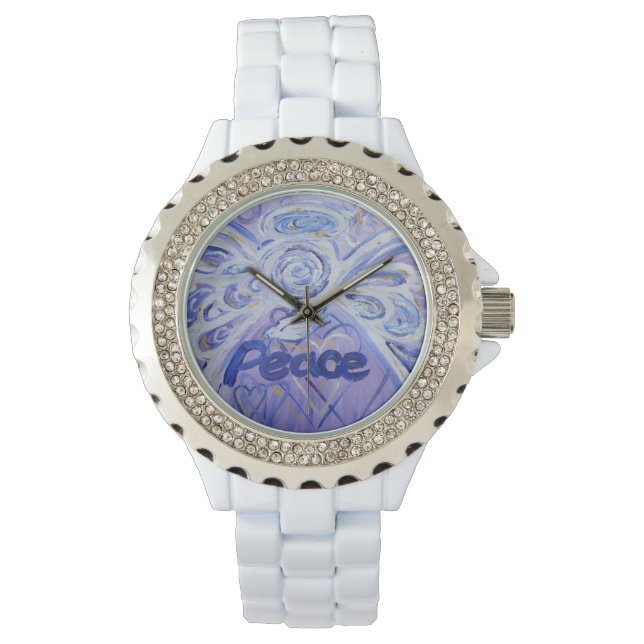 Peace Inspirational Guardian Angel Wrist Watch (Front)