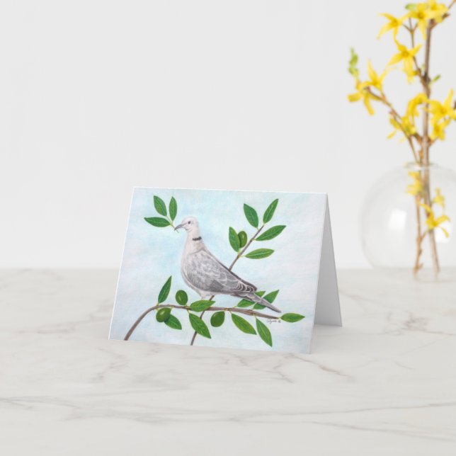 Peace Inspirational Note Card (Yellow Flower)