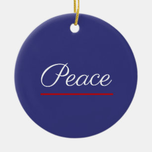 Peace is Good Ceramic Ornament