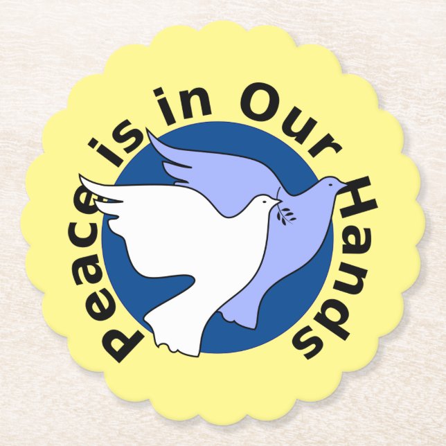 PEACE IS IN OUR HANDS  PAPER COASTER (Front)
