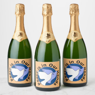 PEACE IS IN OUR HANDS SPARKLING WINE LABEL