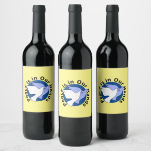 PEACE IS IN OUR HANDS WINE LABEL