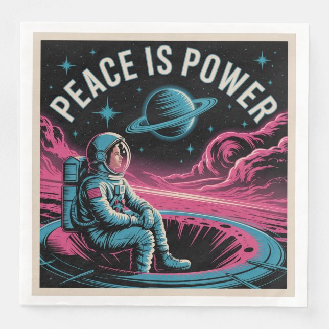Peace Is Power Napkin (Front)