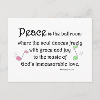 peace is the ballroom postcard