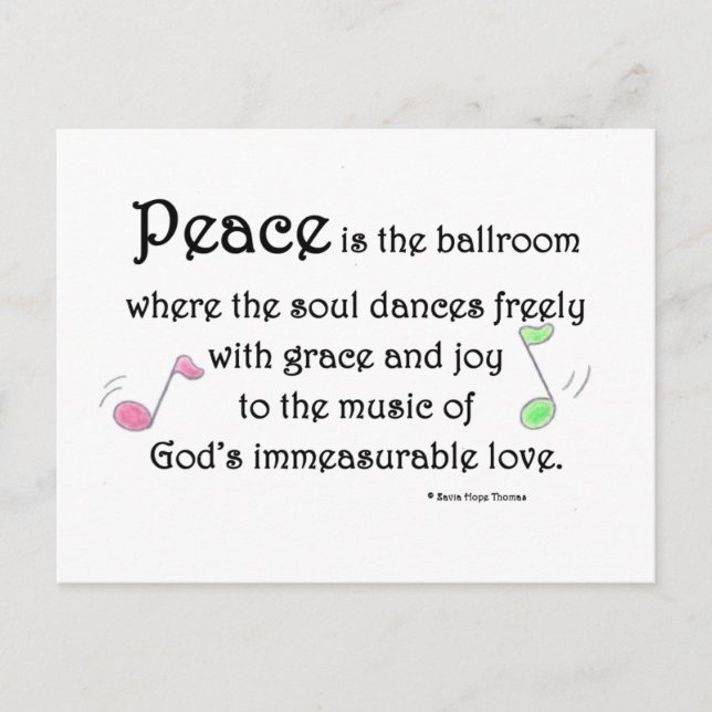 peace is the ballroom postcard (Front)