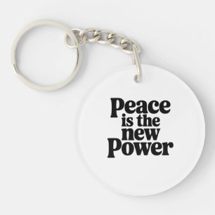 Peace is the New Power Key Ring