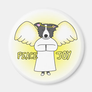 Peace Joy Border Collie Magnet