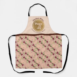 Peace & Joy Christmas: Pink & Gold Grandma's Apron