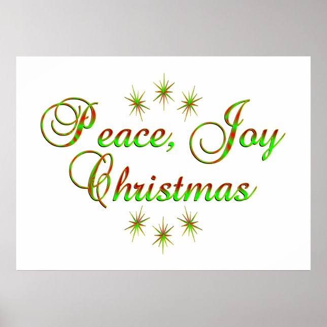 Peace Joy Christmas Poster (Front)