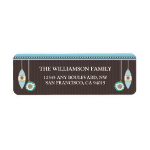 Peace Joy & Happiness Return Address (blue) Label