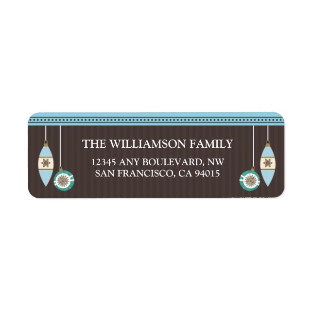 Peace Joy & Happiness Return Address (blue) Label (Front)
