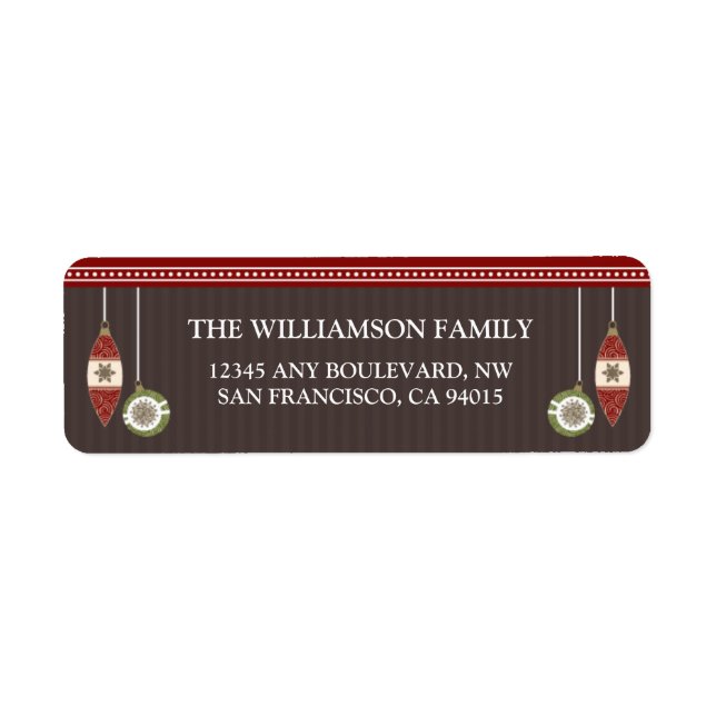 Peace Joy & Happiness Return Address (red) Label (Front)