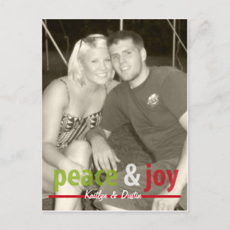 Peace & Joy Holiday Postcard