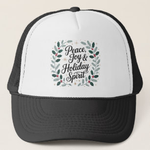 Peace, Joy & Holiday Spirit Trucker Hat