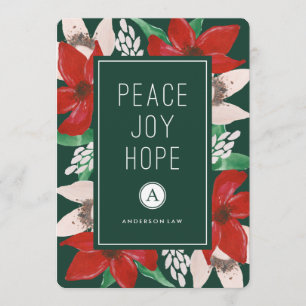 Peace Joy Hope Corporate Holiday Invitation
