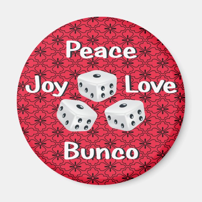 peace,joy,love,bunco magnet (Front)