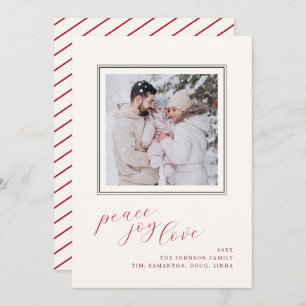 Peace Joy Love Christmas Card Holiday Photo Image