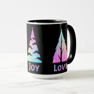Peace Joy Love Christmas Tree Combo Mug, 15 oz Mug