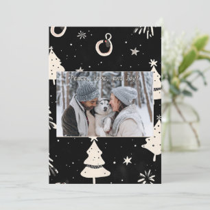 Peace Joy Love Greeting Family Christmas Holiday Card