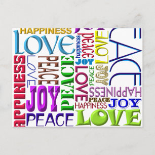 Peace Joy Love Happiness Holiday Postcard