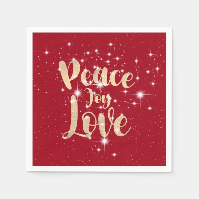 Peace Joy Love In Stars  Napkin (Front)
