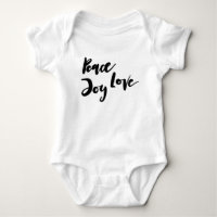 Peace Joy Love typography Baby Girl Stylish Chic