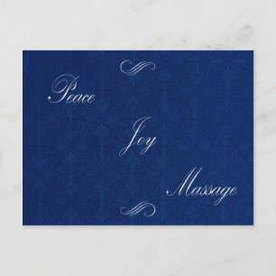Peace Joy Massage Holiday Postcard