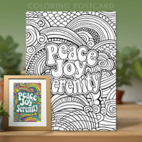 Peace Joy Serenity Abstract Pattern Adult Colourin
