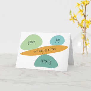 Peace, Joy, Serenity, One Day at a Time, Card