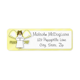 Peace Joy Sheltie Return Address Label