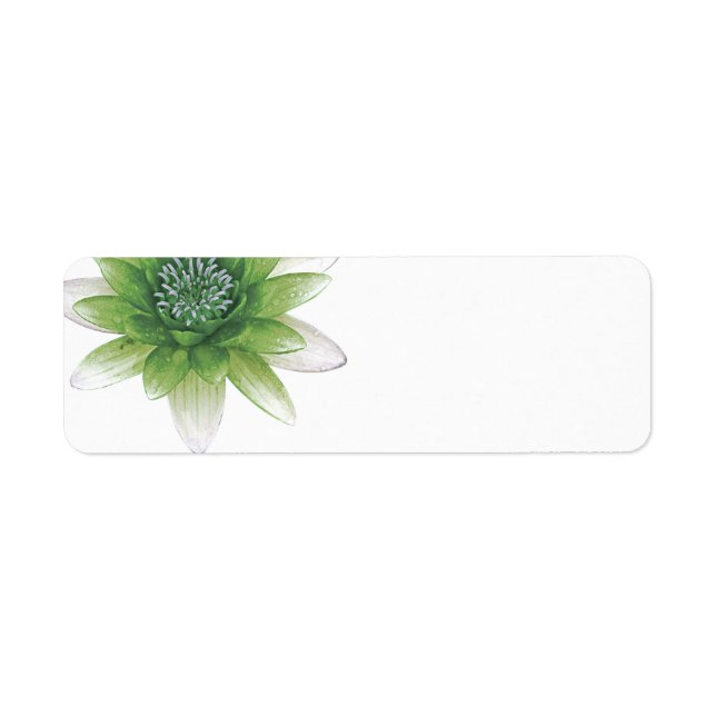 Peace l Beautiful Green Lotus Blank Labels (Front)