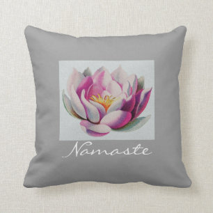 Peace l Beautiful Pink Lotus Flower/Water Lily Cushion