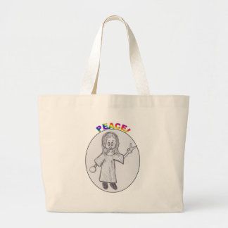 peace! large tote bag