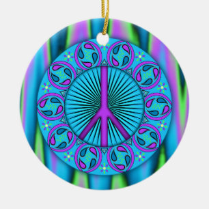 Peace ~ Leaf Ceramic Tree Decoration