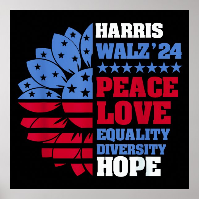 Peace LGBT Harris Walz Waltz Poster (Front)