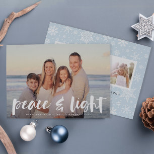 Peace & Light Hanukkah Photo Card
